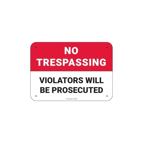 Pig PIG No Trespassing Violators Sign 14" x 10" Aluminum 14" L x 10" H SGN2033-10X14-ALM - main
